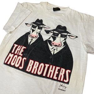 Vintage Blues Brothers T Shirt Size Medium Cows Moos Changes 90s Single Stitch